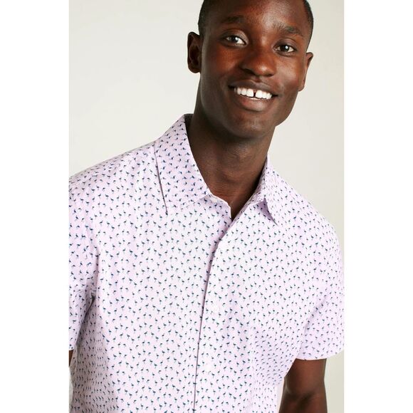 Bonobos Stretch Riviera Short Sleeve Men's Shirt Tailored Fit Long XXL 283419